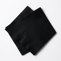 Serviettes en papier jetables noires effet lin, populaires, à motifs personnalisés, pour les fêtes, les anniversaires, les mariages, les vacances, et la table.