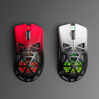 Ratón Inalámbrico USB BT Ligero con Diseño Hueco, Tri-Modo, 12000 Dpi, Recargable, RGB, para Juegos, Ergonómico