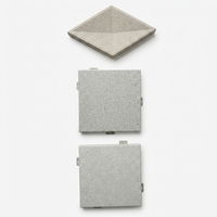 Panneau en alliage d'aluminium à finition pierre moderne, non radioactif, recyclable, placage durable à grain de pierre pour façade de bâtiment