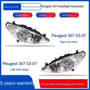 Pour le nouveau vieux c <span class=keywords><strong>308</strong></span> & 307 6000k température de couleur H4 forme d'ampoule feux de croisement couvercle de phare assemblage de coque Logo d'éclairage avant - Product Image 2