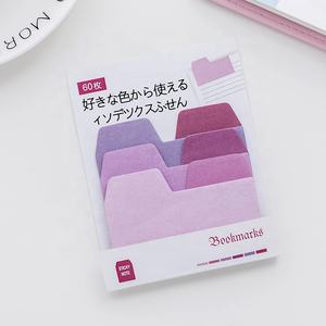 Ensemble de blocs-notes autocollants mignons et kawaii japonais à dégradé, index de classification, personnalisables, 80 feuilles/pièces - Product Image 6