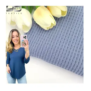 Yunda impression personnalisée poids moyen gaufré tricot tissu coton brosse tissu gaufré coton tissu pour vêtements