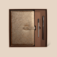 PQ Lüks PU Deri Defter Hediye Seti Özel Sert Kapaklı Günlük Promosyon Minimalist Deri Pürüzsüz Estetik Vintage Renkler
