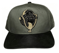 Casquette de baseball en jersey de performance brodée personnalisée, style streetwear Latino, motif camouflage délavé vintage, patch démon gothique, style LA Dad