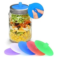 Jeu de bouchons à vis à large ouverture 86mm pour la fermentation Couvercle en silicone à large ouverture avec anneau en acier inoxydable pour la fermentation