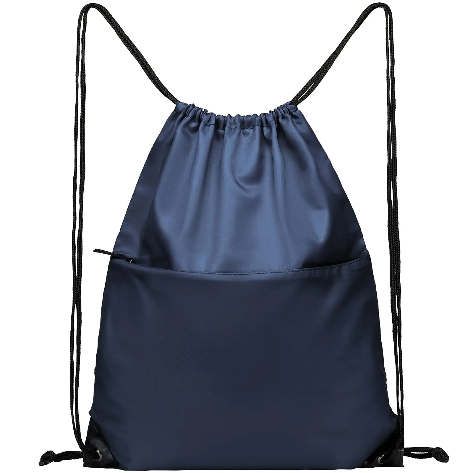 Personalizado azul oscuro de gran capacidad fácil de llevar bolsa con cordón de fitness bolsa con cordón personalizada