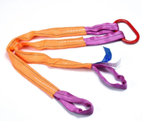 Oferta Especial: Eslinga de Elevación Ajustable de Cuatro Puntas con Cinta Plana de Poliéster y Cadena de Aleación, Certificación CE