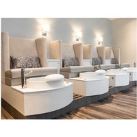 Chaise de massage pour les pieds, spa, trône de luxe, banc, chaise de pédicure et de manucure avec bol de pédicure