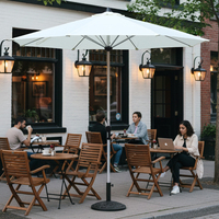 Parasol commercial d'extérieur avec mât central en alliage d'aluminium, rotatif et multifonctionnel pour cafés, stands extérieurs et grands terrasses