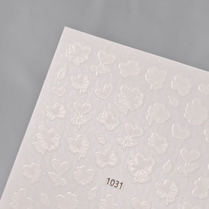 Joyful-pegatinas 3d para <span class=keywords><strong>uñas</strong></span>, decoración artística de <span class=keywords><strong>uñas</strong></span>, flores blancas, corazón, <span class=keywords><strong>margaritas</strong></span> - Product Image 5