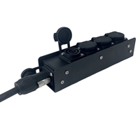 FCONNR Powercon True1 Splitter: Boîte de distribution en acier 1-In 4-Out pour les événements en direct