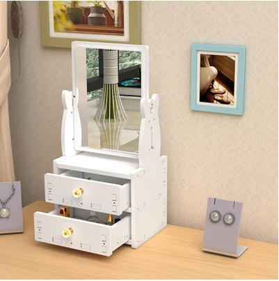 Miroir lapin avec 2 tiroirs