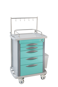 현대 의료용 플라스틱 응급처치 의약품 재활 치료 트롤리 카트 2/4/5/6 서랍형 스틸 <span class=keywords><strong>ABS</strong></span> 병원/클리닉용 - Product Image 3