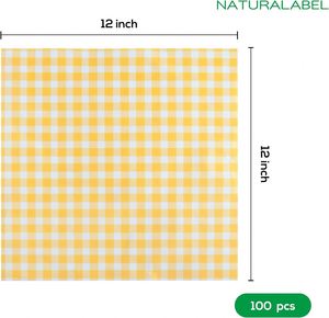 กระดาษห่ออาหารลายตารางกันน้ำเคลือบสีตามสั่ง ผลิตจากเยื่อไม้แท้ 100% สำหรับเค้ก พิซซ่า ขนมหวาน ขนมปัง คุกกี้  ลดราคาพิเศษ - Product Image 4