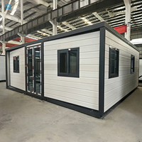 Maisons conteneurs en structure acier prêtes à vivre, 2 chambres, portables, préfabriquées, écologiques, extensibles, mini-maisons à panneaux sandwich