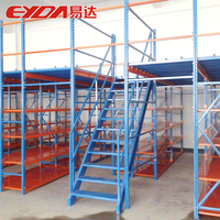 Plateformes de mezzanine en acier robuste pour rayonnages traversants OEM, capacité de charge 1000 kg/m², pour usine, atelier, bureau