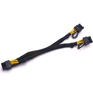Кабель питания для видеокарты Custom 8Pin PCIe на Dual 8Pin (6+2) с изоляцией из ПВХ 20AWG, адаптер Molex MX3.0 Male, 150 мм, 220 В - Product Image 4