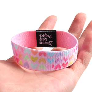 สายรัดข้อมือยางยืดแบบปรับได้ ทำจากโพลีเอสเตอร์ พร้อมชิป NFC  สามารถใส่โลโก้ของคุณเองได้ - Product Image 3
