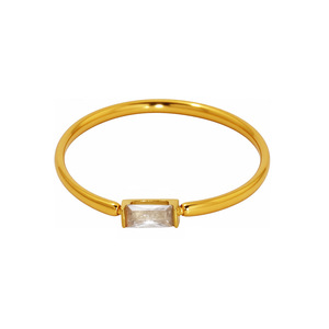 Anillo Rectangular <span class=keywords><strong>de</strong></span> Acero Inoxidable con Circonita 5A, Estilo <span class=keywords><strong>de</strong></span> Lujo Ligero, Joyería que No se Desvanece, Anillo <span class=keywords><strong>de</strong></span> Plata <span class=keywords><strong>de</strong></span> Ley 925 al por Mayor - Product Image 5