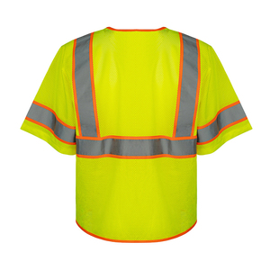 <strong>Hi</strong> <strong>Vis</strong> Workwear ANSI CLASS 3 Type R Safety Vest Multiple Pockets Custom Logo Reflective Vest For Construction