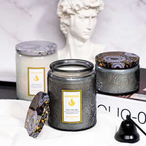 Jarra de vidrio para aromaterapia, para hogar y <span class=keywords><strong>Hotel</strong></span>, velas sin humo de vainilla - Product Image 4