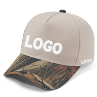 Gorras de Béisbol Ajustables de 5 Paneles en Dos Tonos para Hombre y Mujer, Gorra de Béisbol de Algodón con Bordado 3D Personalizado al por Mayor