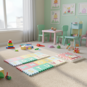 Tapis de jeu en lettres pastel 320 mm, tapis de jeu pour enfants, jouet d'apprentissage de l'alphabet - Product Image 3