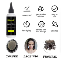 Colle pour dentelle 100 ml, colle imperméable, dissolvant de colle pour perruque à dentelle frontale, colle pour perruque imperméable extra forte, gel de tressage, kit d'installation de perruque