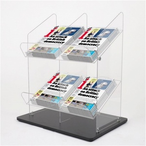 Highly Transparent Stable Custom Acrylic Newspaper Display <b>Stand</b> with Customized Color & Size and Custom Logo for Magazine - Product Image 2