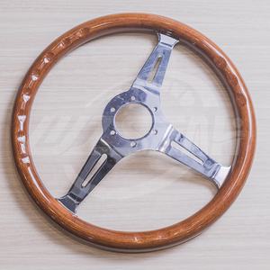Pièces d'<span class=keywords><strong>auto</strong></span> personnalisées d'usine WZSEAHI <span class=keywords><strong>volant</strong></span> universel classique rétro en bois de noyer 380mm - Product Image 6