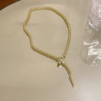 Collier Serpent Premium Gaovo en Acier Inoxydable Plaqué Or 18K, Longueur Maximale, Bijou de Luxe de Créateur de Niche pour Femme