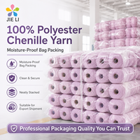 Fil chenille 100% polyester, fil fantaisie en velours doux pour la décoration intérieure, rideaux, coussins, couvertures, matière première textile en gros