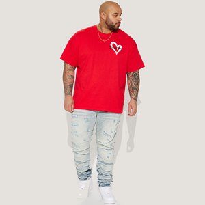 2024 Thời Trang Hotsale Biểu Tượng Tùy Chỉnh Người Đàn Ông Của Stack Trên Xếp Chồng Lên Nhau Ánh Sáng Rửa Siêu Skinny Phù Hợp Với Denim Jeans Dài Quần - Product Image 6