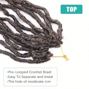 Extensiones de Cabello Personalizadas de 24 Pulgadas, Estilo Nu Locs con Ondas en los Extremos, Pre-enlazadas, Cabello Rizado para Crochet, Estilo Gitano - Product Image 5