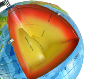 32 सेमी बड़ी pvc तीन-आयामी राहत दुनिया विंटेज पृथ्वी आंतरिक संरचना विश्व - Product Image 4