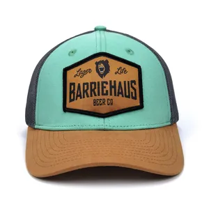 Vente en gros de casquette de camionneur sport personnalisée 6 panneaux en maille avec dos chapeaux de camionneur Richardson 112 avec logo patch