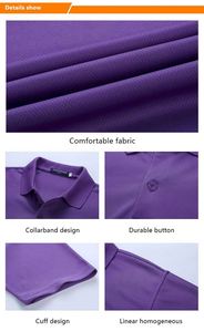 Custom Logo Anti-Wrinkle Embroidered Knitted Solid Color Plain Pique Sports Business Camisa De for Shirt - Product Image 3