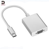 Cable DFX USB C a VGA Hembra 1080P TB 4 USB4 Tipo C a Adaptador D-Sub para Laptop MacBook Air, Pantalla de Escritorio, Proyector