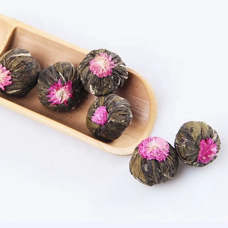 Thé de fleur de saveur classique Dragon Ball Puer Blooming Tea pour le prix de référence FOB de beauté