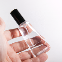 Flacon de parfum en verre plat en forme de dentifrice, rechargeable, à col vissé, petite capacité 10 ml