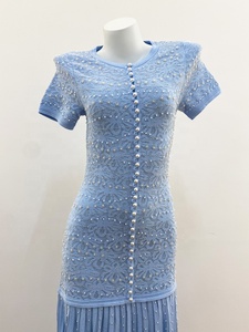 AIMEISI Nuovo Set Elegante da <span class=keywords><strong>Donna</strong></span> per Ramadan, Due Pezzi con Cardigan Lavorato a Maglia e Abito con Bretelle, Texture Jacquard 3D <span class=keywords><strong>in</strong></span> Pizzo - Product Image 2