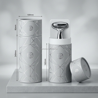 Tube en papier personnalisé avec estampage argenté pour outils de beauté de luxe et rouleaux faciaux électroniques, avec emballage cadeau haut de gamme