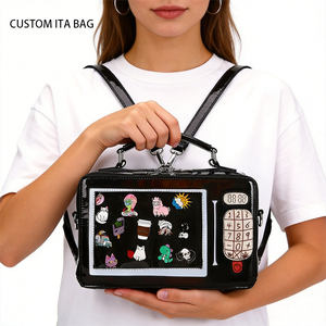 Fornitore della fabbrica <span class=keywords><strong>Ita</strong></span> Zaino Delle Donne Su Ordinazione Del Progettista <span class=keywords><strong>Ita</strong></span> Sacchetto con Finestra IN PVC Trasparente - Product Image 3