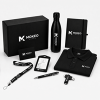 Ensemble cadeau d'accueil d'entreprise personnalisable, ensemble cadeau de luxe avec t-shirt, gobelet, carnet en PU, clé USB, boîte cadeau de marque