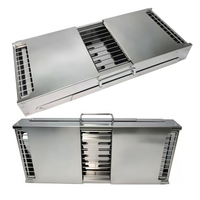 Barbecue pliant en acier inoxydable pour le camping - Gril à charbon léger, durable et pliable pour la randonnée, les voyages et la plage