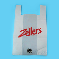 Sacs T-shirt personnalisés avec logo imprimé en gravure, en PE de qualité alimentaire, écologiques, réutilisables, avec poignée, refermables, pour salades, plats à emporter, supermarchés