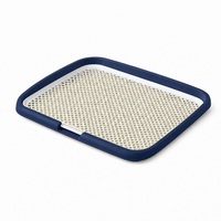 Toilette pour chien extra large à panneau plat avec grille amovible, protection anti-éclaboussures, lavable, en plastique, pour usage domestique