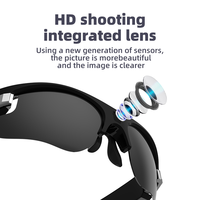 Lunettes de soleil intelligentes avec caméra sportive grand angle FHD, lunettes de soleil avec enregistrement vidéo