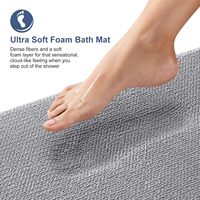 Tapis de sol de salle de bain CF antidérapant, doux, absorbant, séchage rapide, épais, en mousse à mémoire de forme, lavable en machine