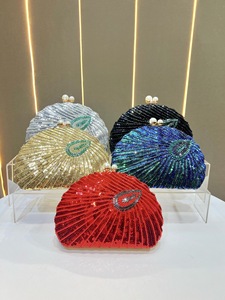 Trendy pearl <b>Wedding</b> Party <b>Clutch</b> Purse elegant Women's Tote bags Luxury Crystal evening bags single-shoulder crossbody bags - Product Image 1
